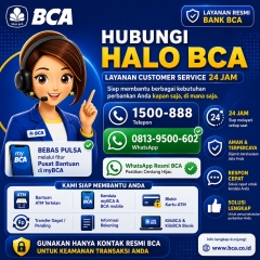 Nomor Halo BCA untuk Bantuan Nasabah 24 Jam